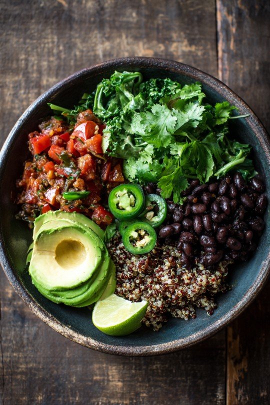 Black Bean-Quinoa Bowl