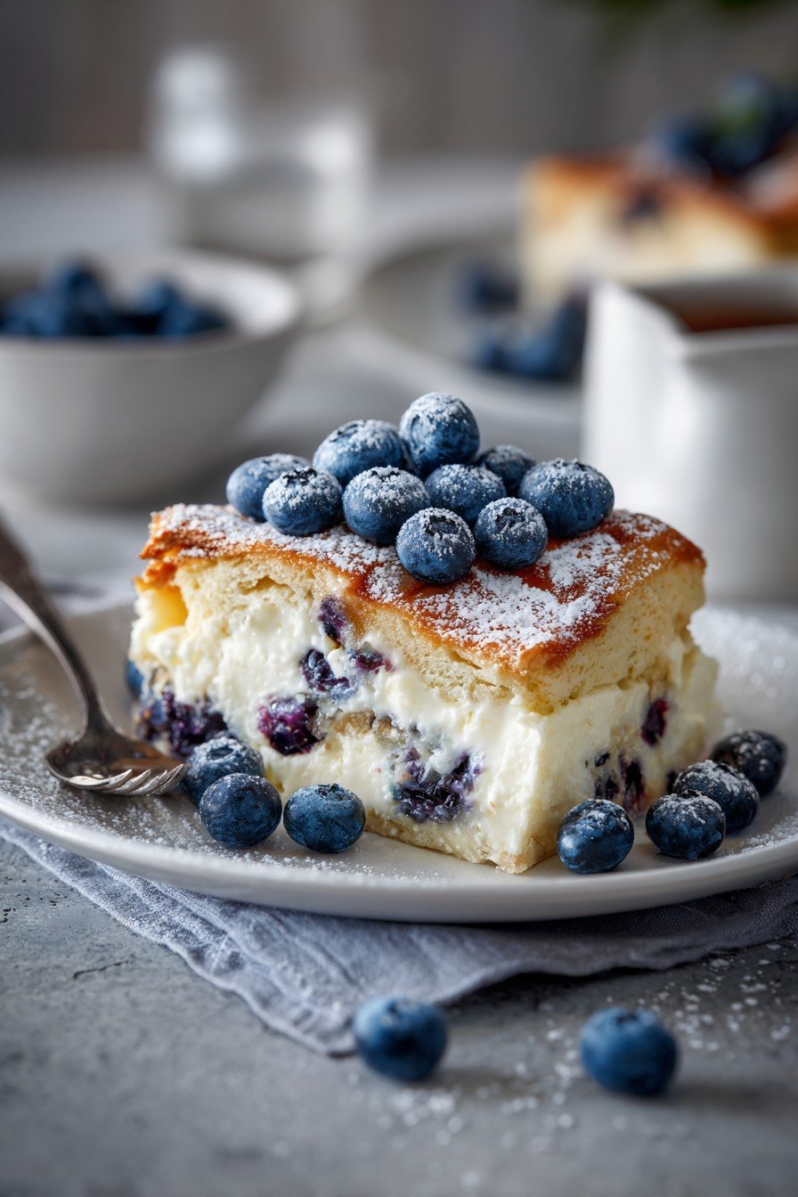 Blueberry & Cream Cheese Stuffed Bake