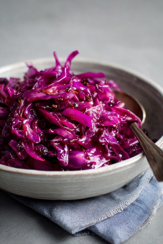 Cranberry-Orange Braised Red Cabbage