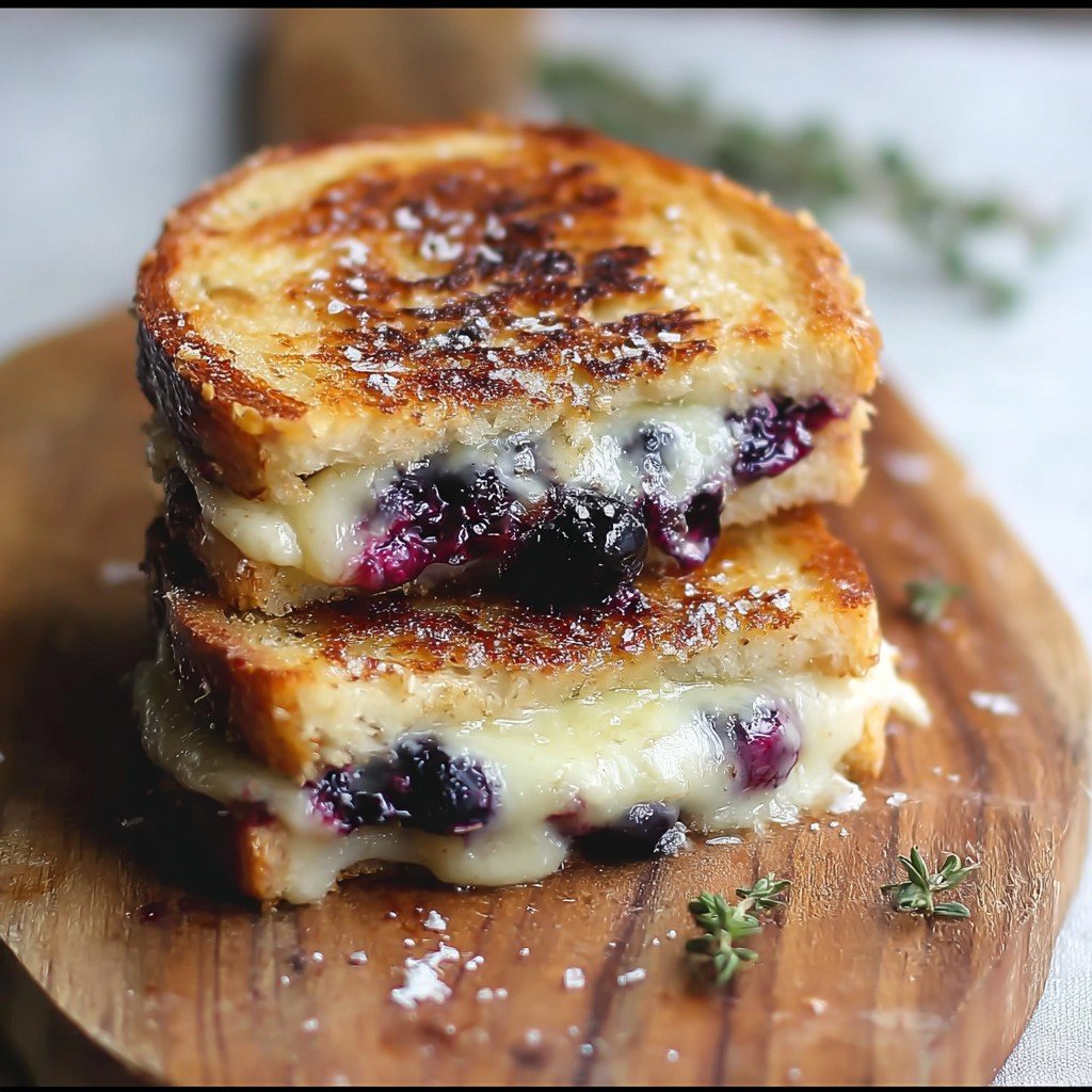 Crispy Blueberry Grilled Cheese