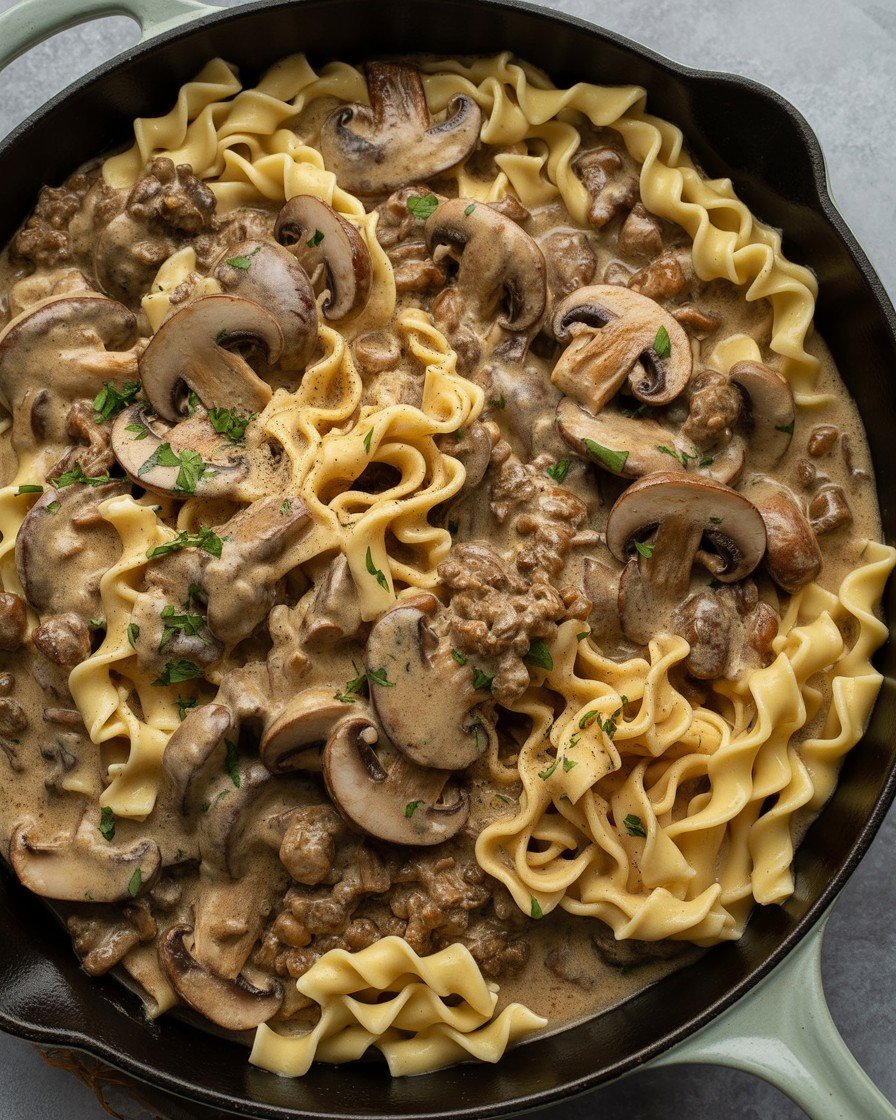 Easy Ground Beef Stroganoff