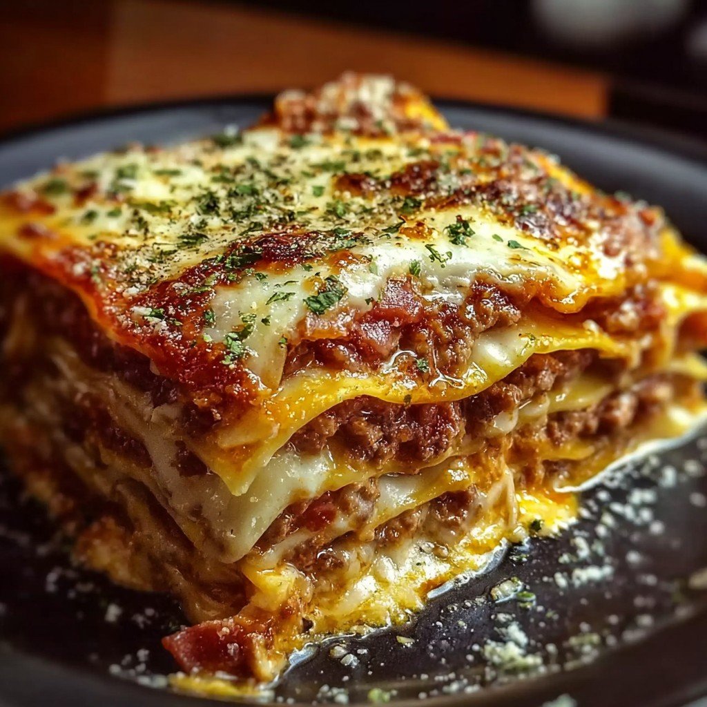 Lasagna Meets Cheeseburger – Parmesan Garlic Bacon Style