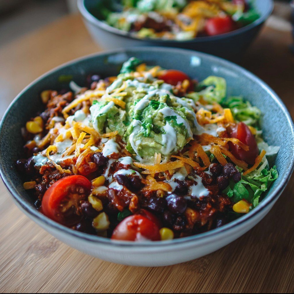 No-Cook Black Bean Taco Bowls
