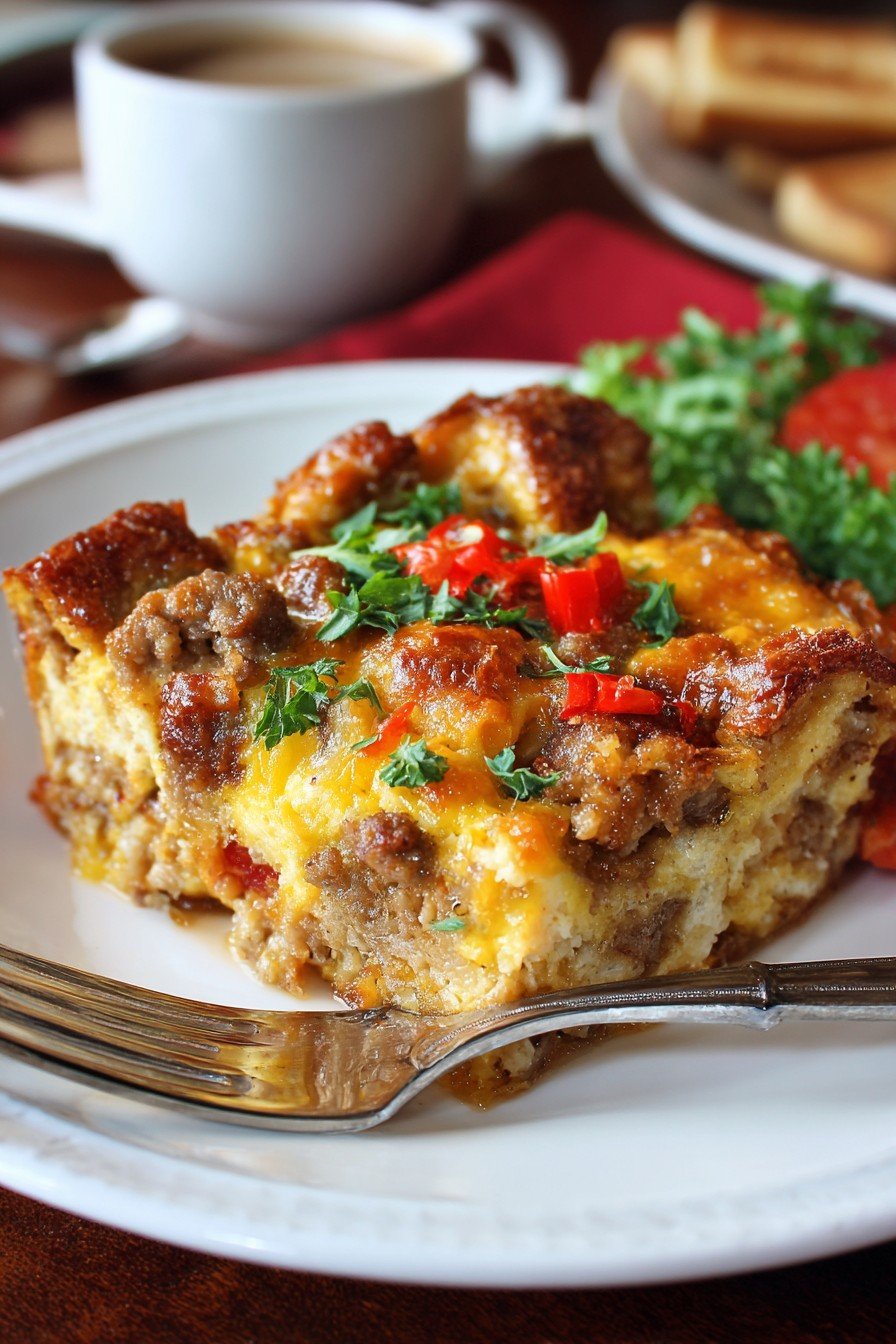 Overnight Sausage & Egg Strata