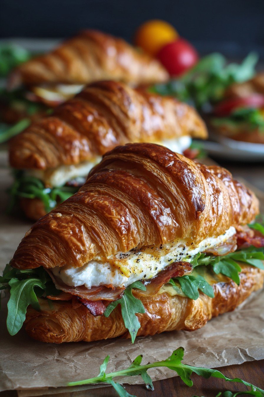 Sheet Pan Croissant Sandwiches