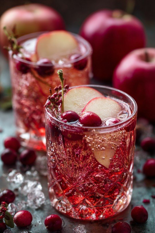 Sparkling Cranberry Apple Cider Punch