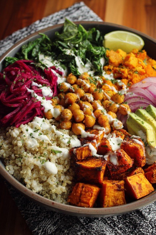 Vegan Grain Bowl (Sweet Potato & Chickpea)