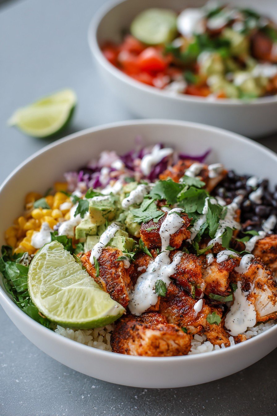 6-minute air fryer Fish taco bowls