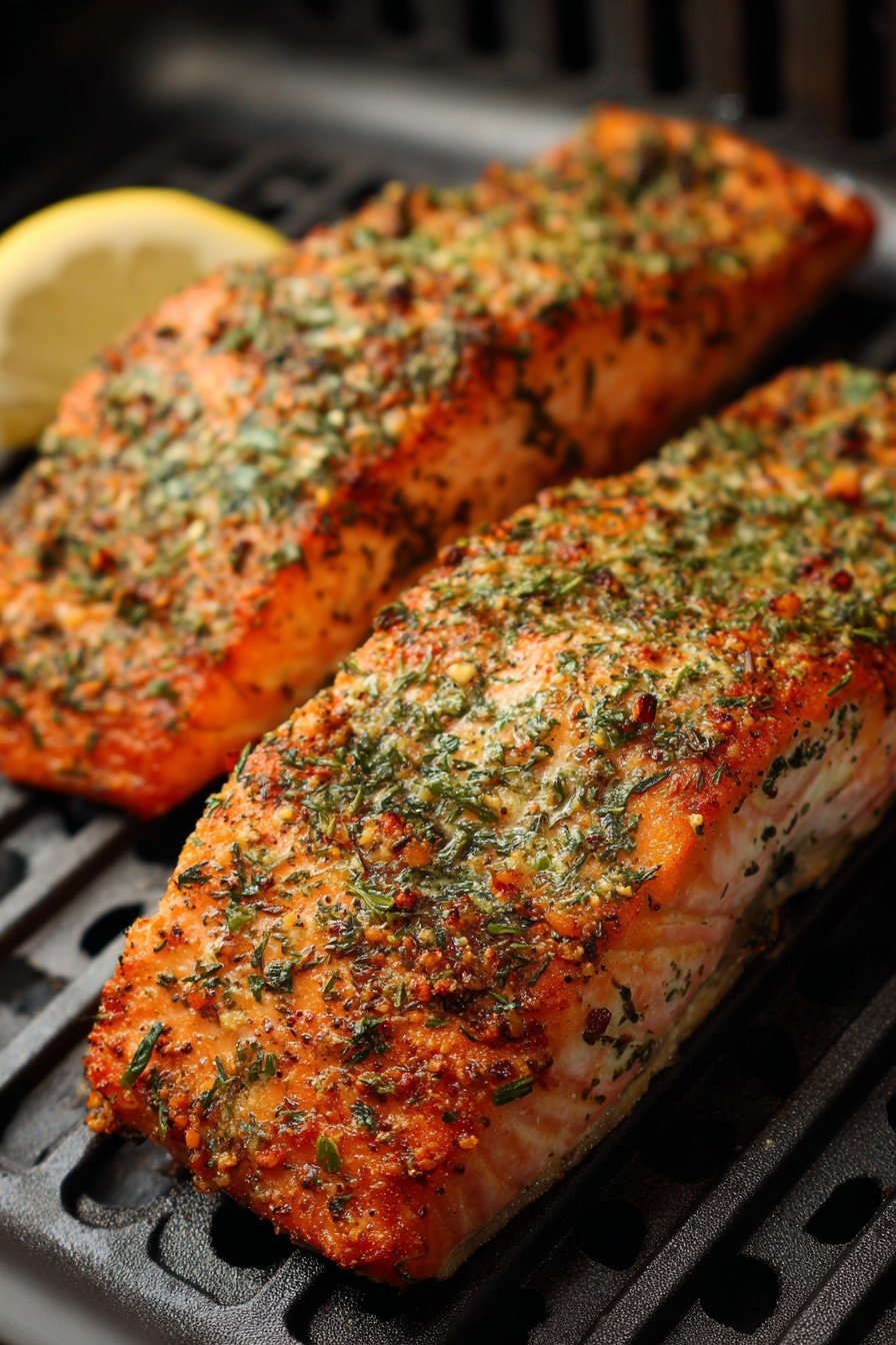 Air Fryer Garlic Herb Salmon