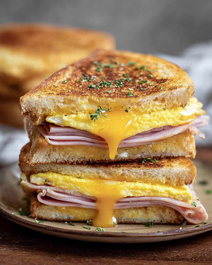 Egg and Ham Breakfast Sandwich