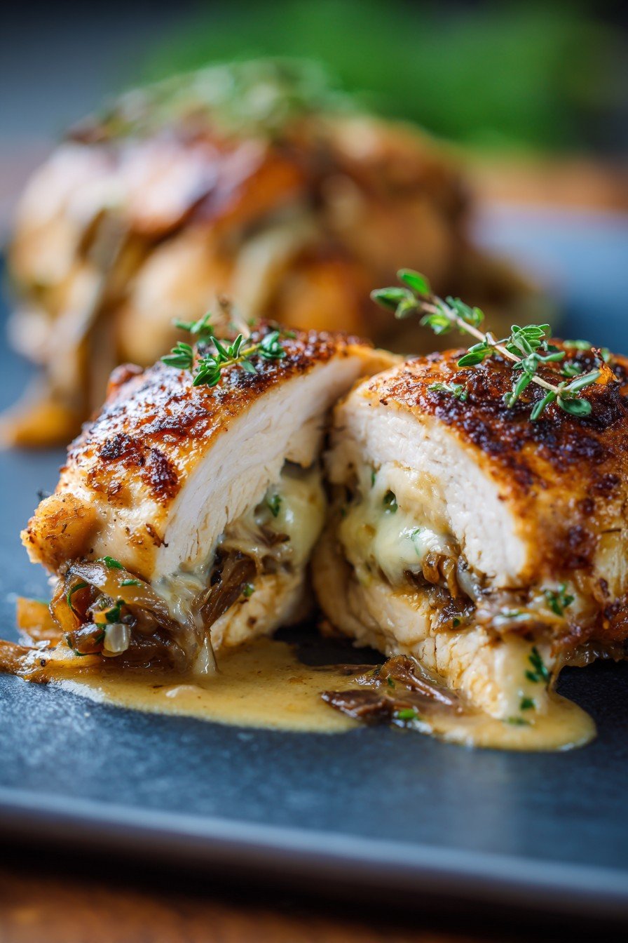 French Onion-Stuffed Chicken