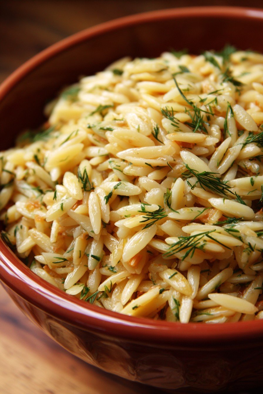 Greek-Style Orzo with Dill