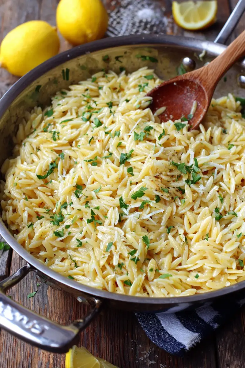 Lemon Garlic Parmesan Orzo