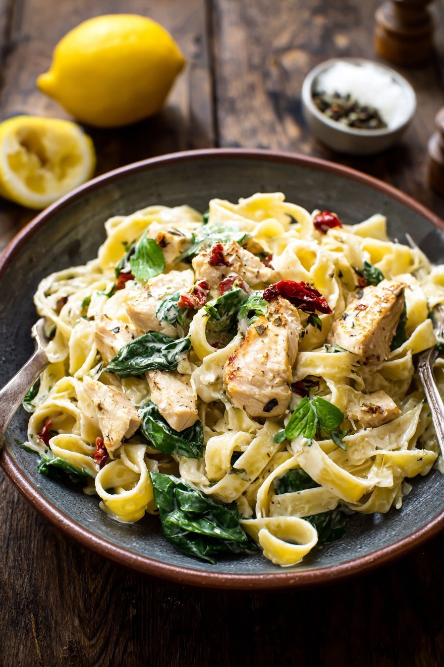 Lemon Tarragon Chicken Pasta