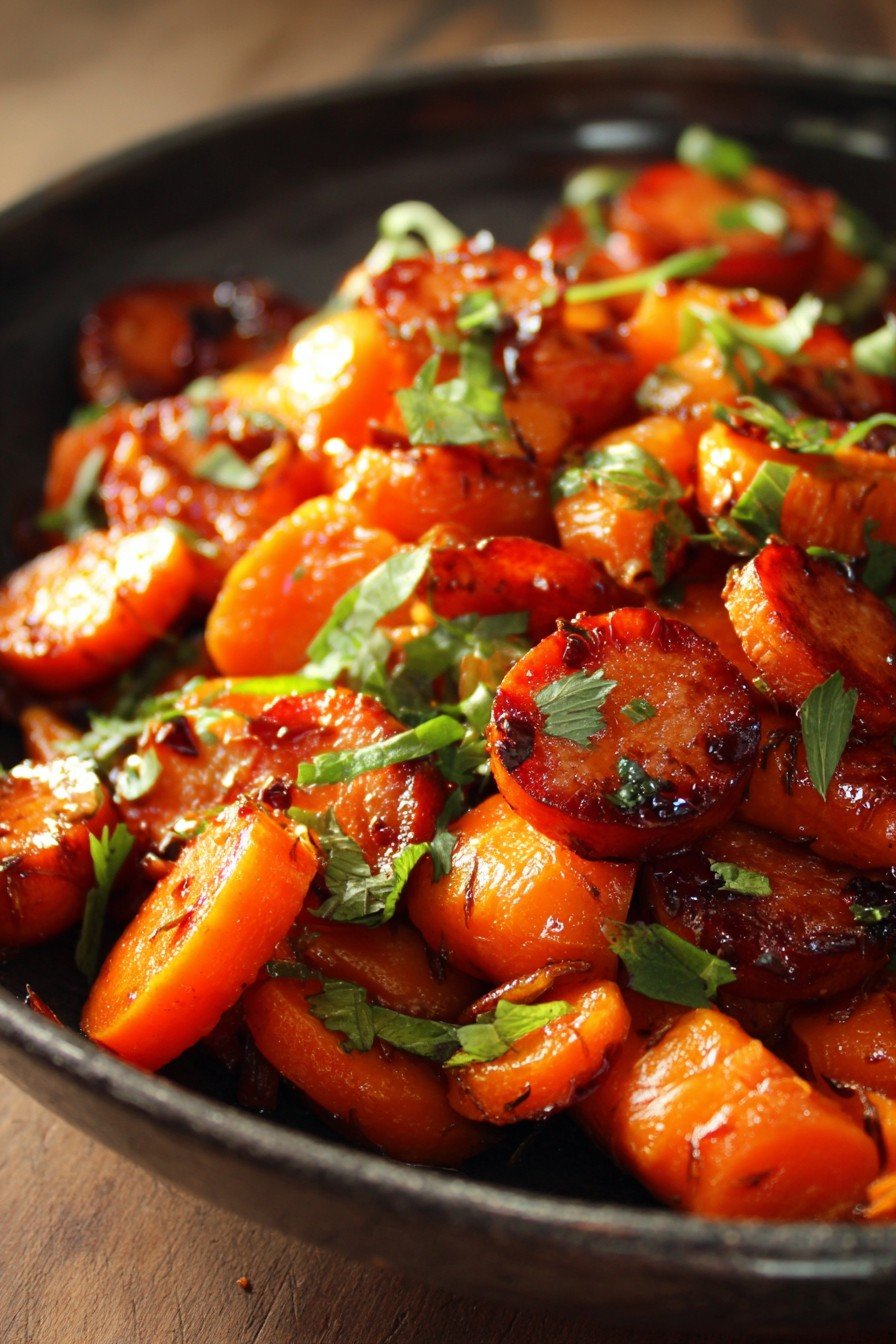 Maple Glazed Carrots & Sausage