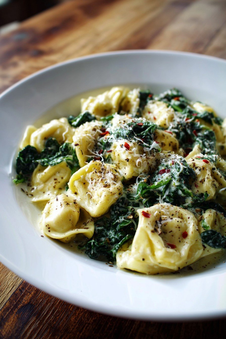 Vegetarian Tortellini Alfredo
