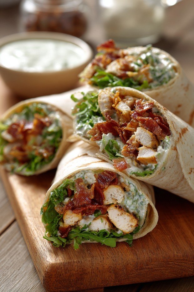 Bacon Ranch Chicken Wraps