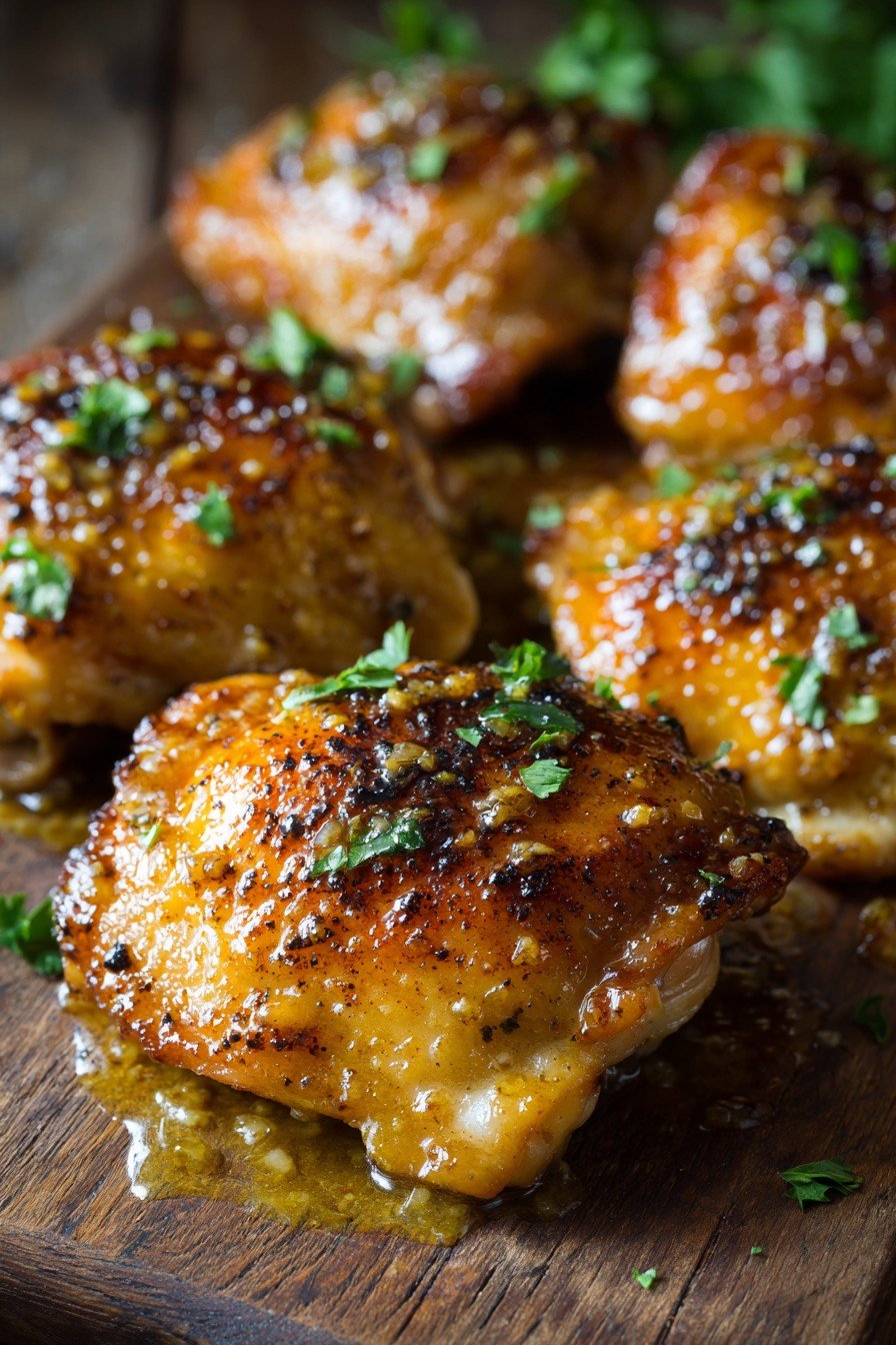 Baked Honey Mustard Chicken Thighs