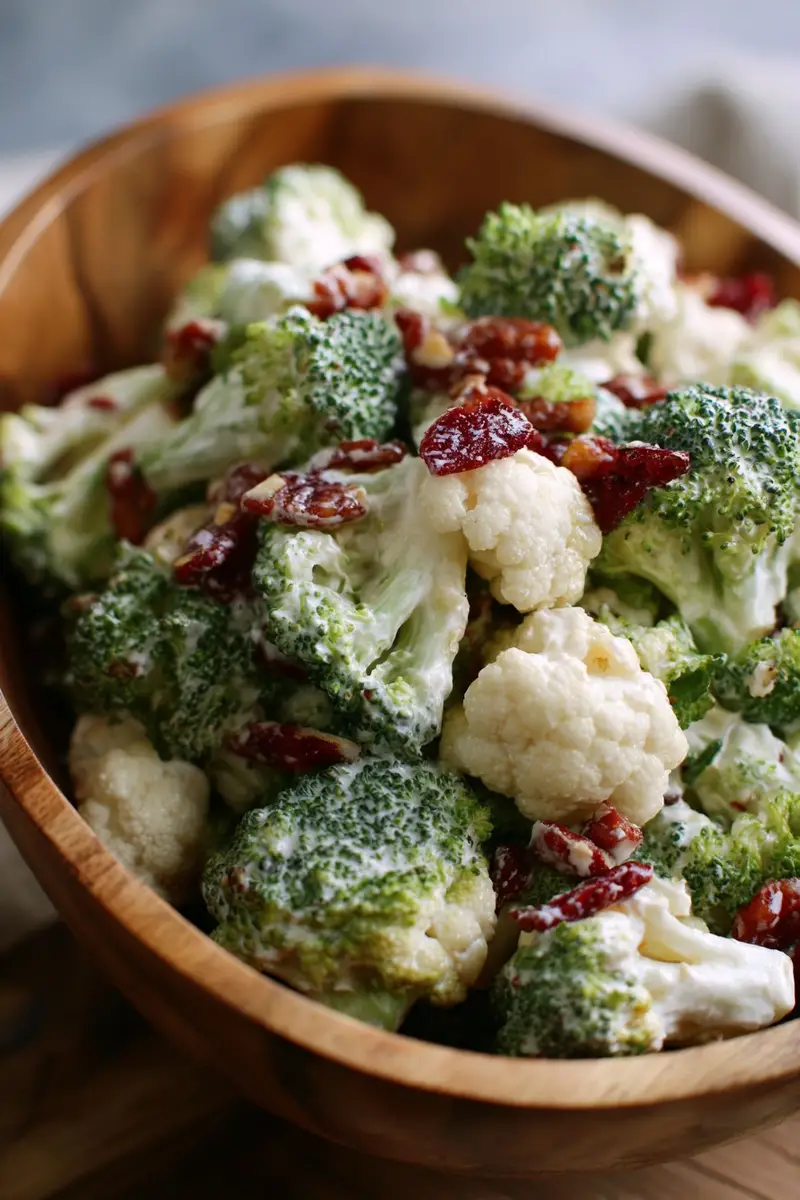 Broccoli Cauliflower Salad