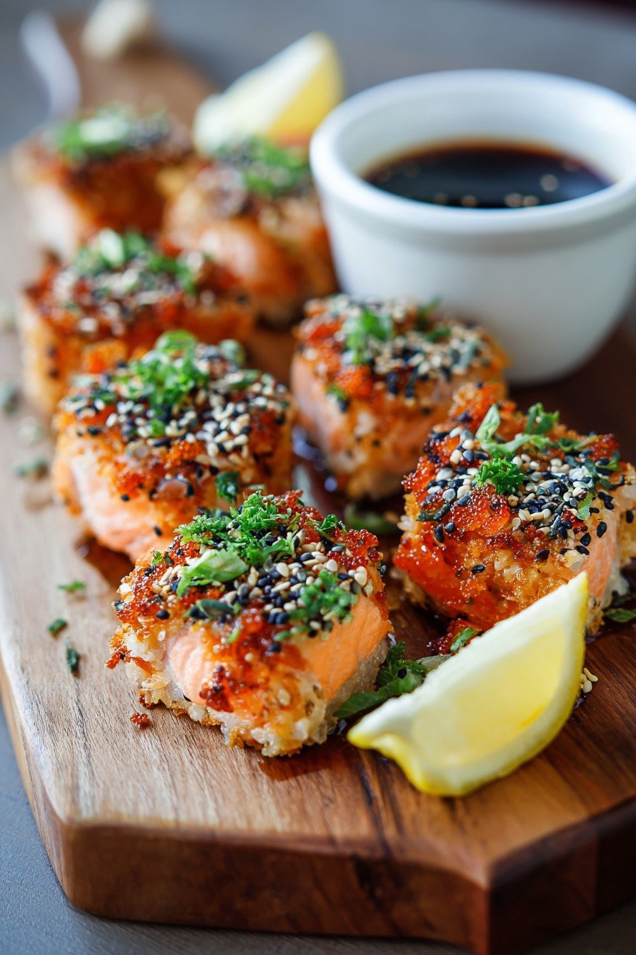Crispy Salmon Rice Bites