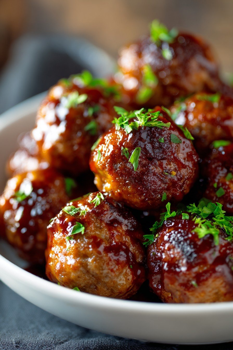 Crockpot BBQ Meatballs