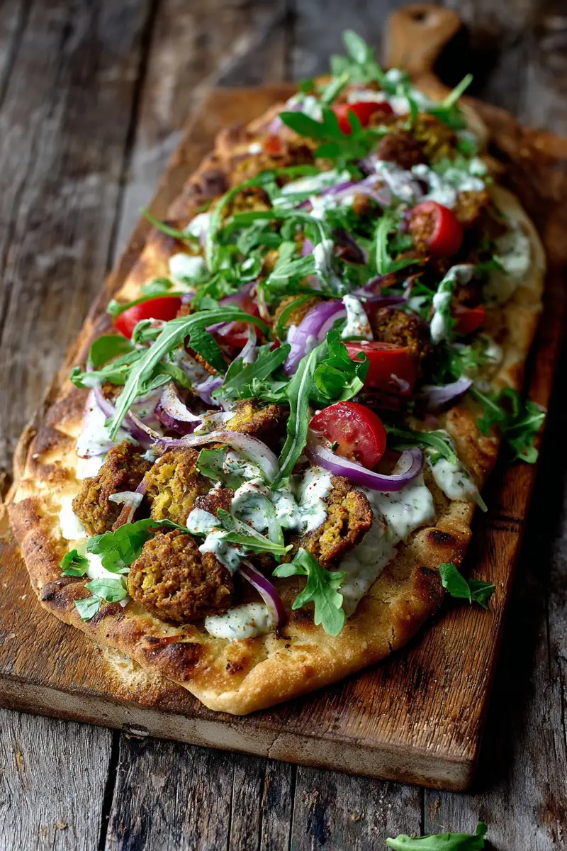 Falafel Flatbread Recipe