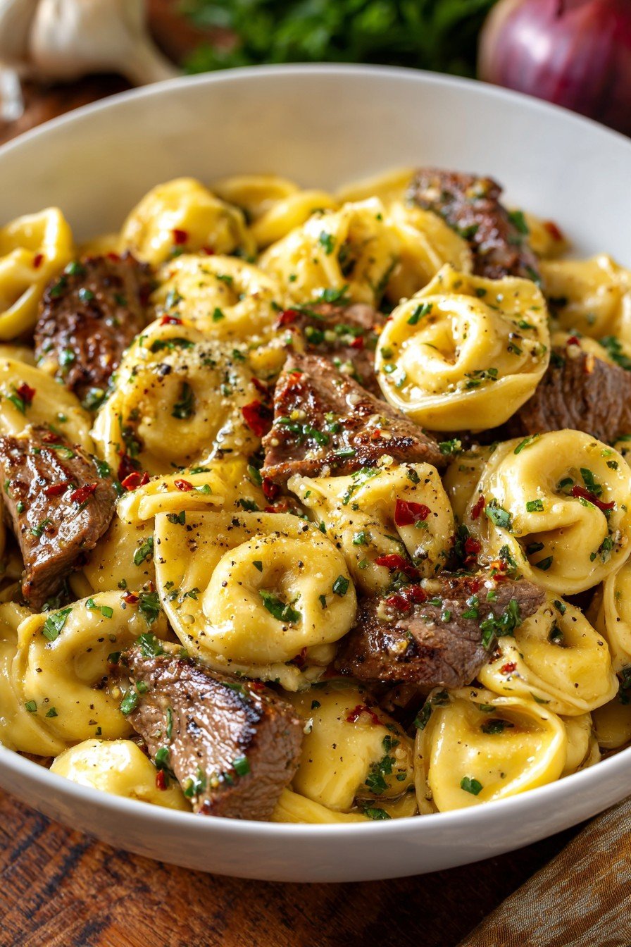 Garlic Steak Tortellini