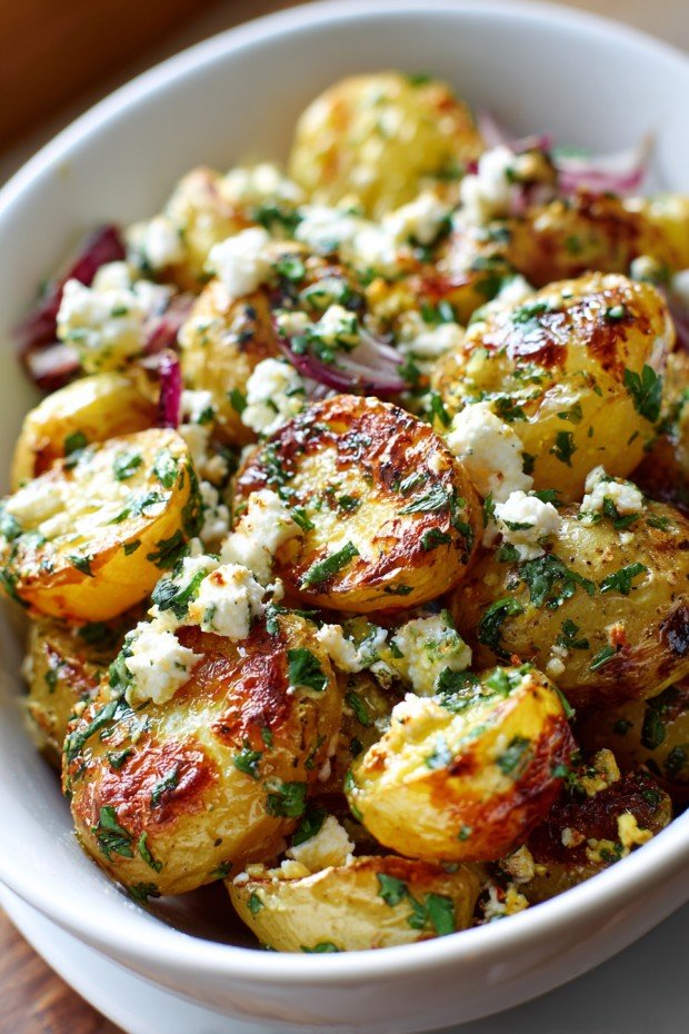 Greek Feta Roast Potatoes – The Perfect Side Dish