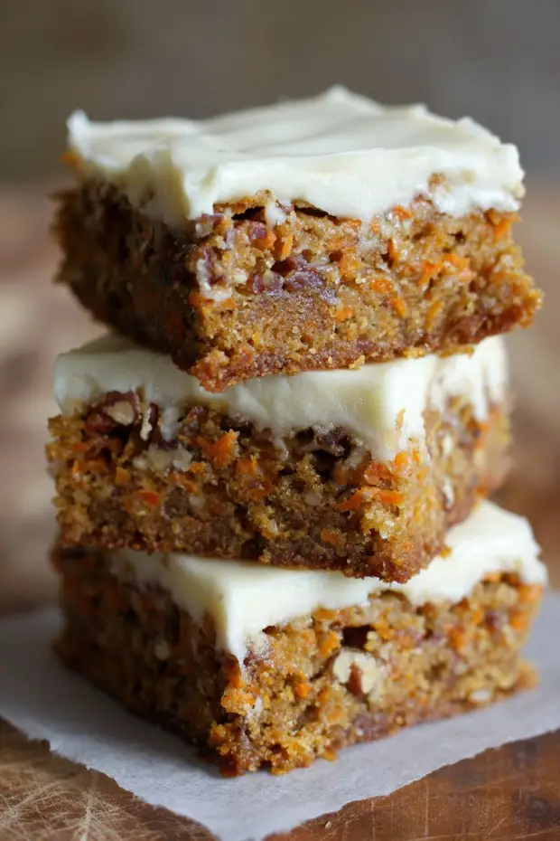 Irresistibly Indulgent Carrot Cake Cream Cheese Bars Recipe for Fall