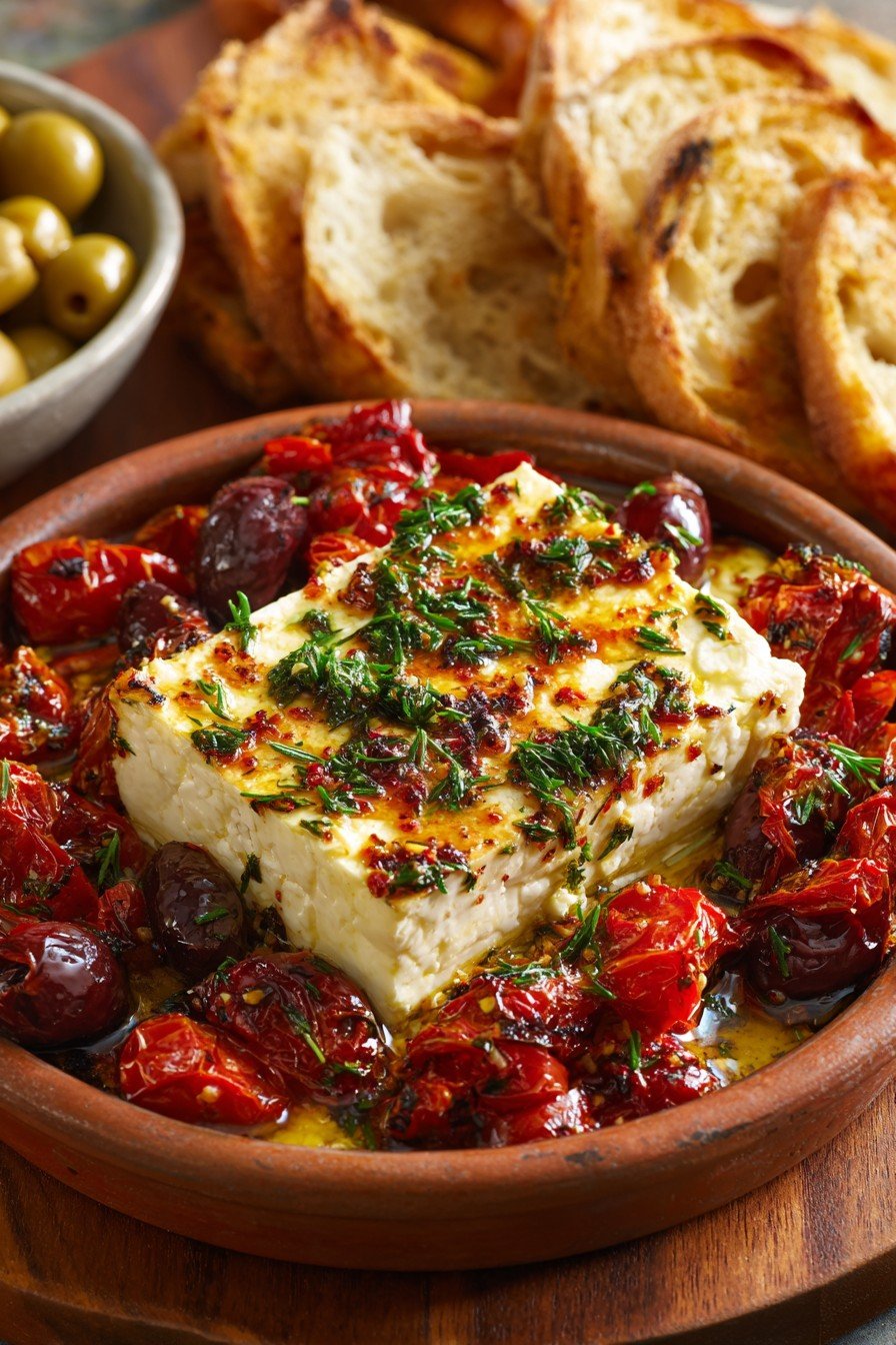 Mediterranean Baked Feta Appetizer