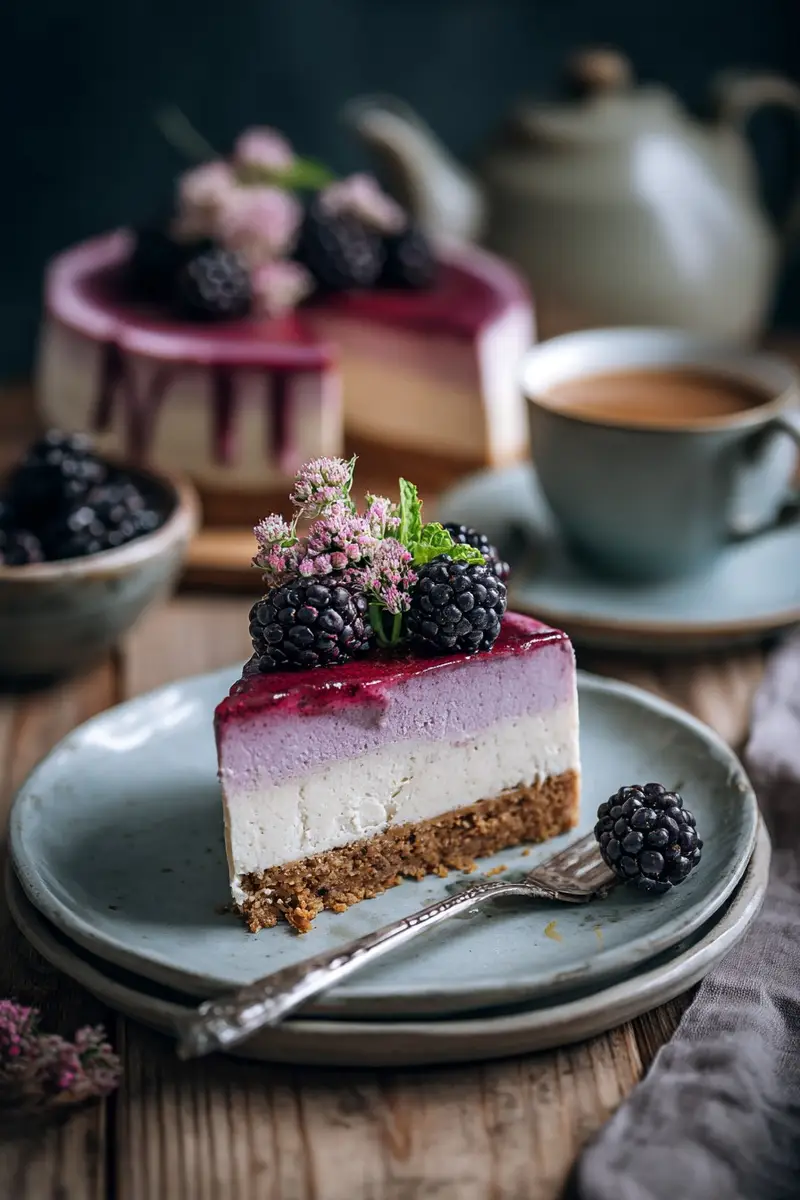 Mulberry & Earl Grey Cheesecake