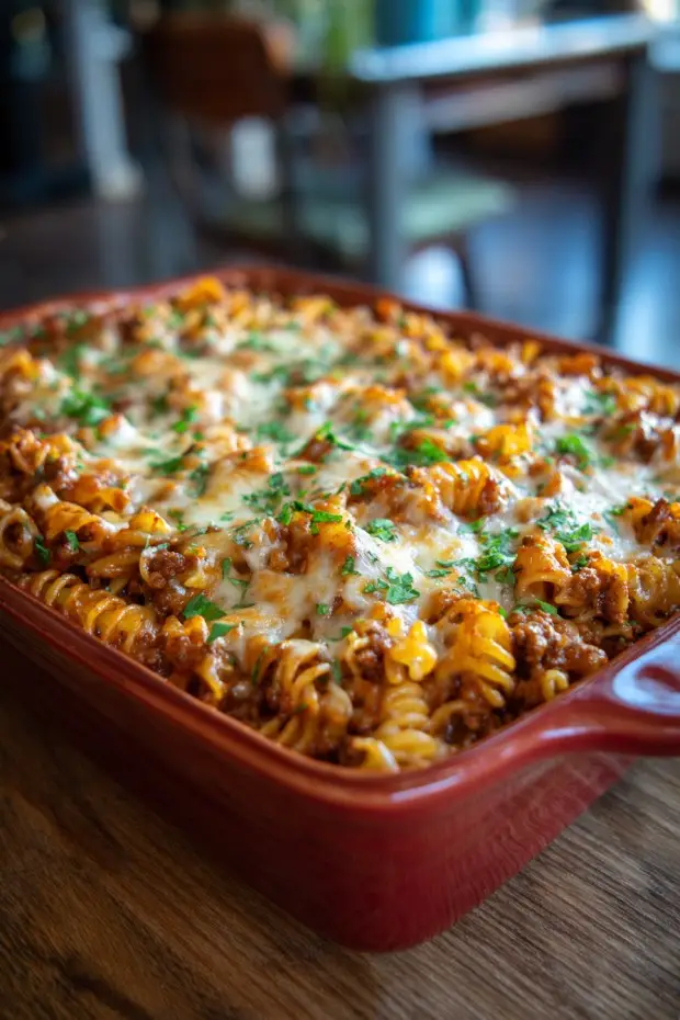Sloppy Joe Pasta Casserole